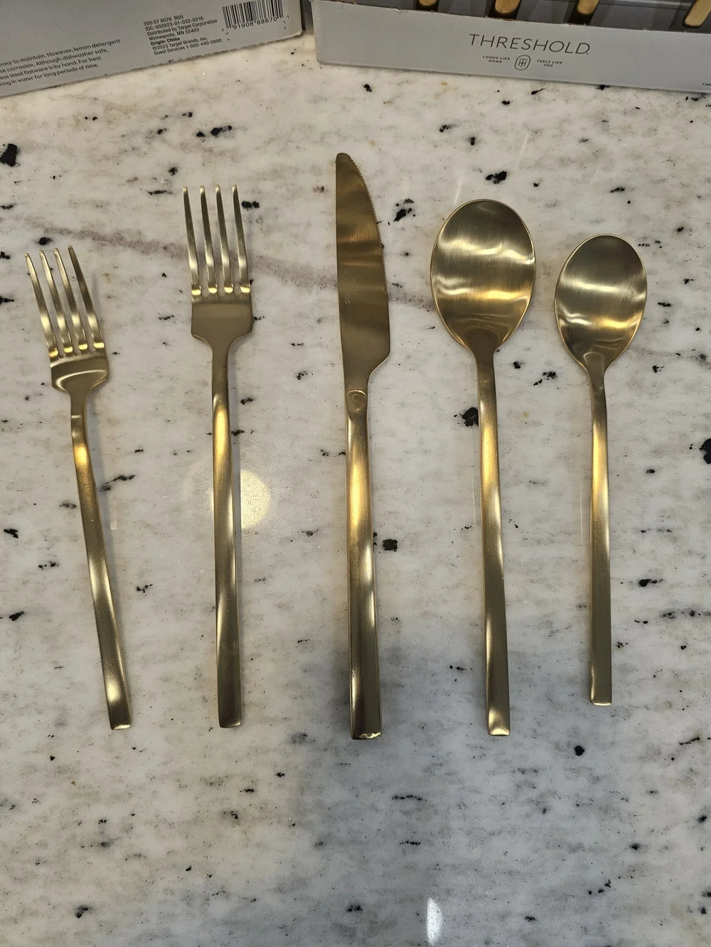 Threshold Ashby Gold Flatware Set - 20 Piece - Picture 3 of 8